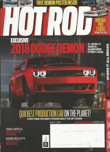 HOT ROD 2017 JULY - NEW DEMON Spcl, NEW GT350 TWIN-TURBO, OLD PRO-STOCKERS